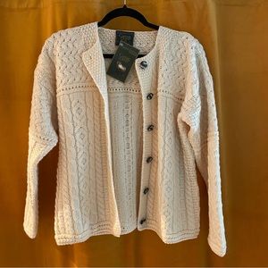 Irish Wool Fisherman Cardigan